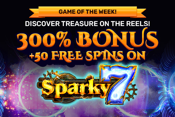 Sparky Seven Electric Vault Casino promotional banner