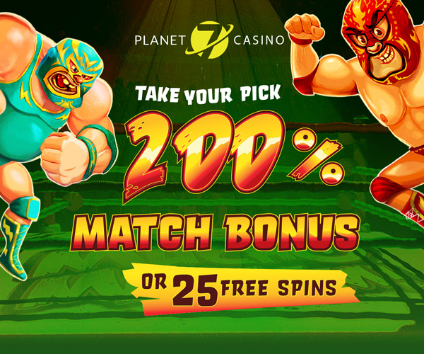 Planet 7 Bonus Casino promotional banner